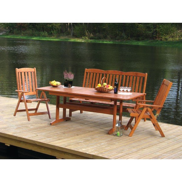 Masă  de grădină din lemn de pin 90x160 cm Luisa – Rojaplast-image-1