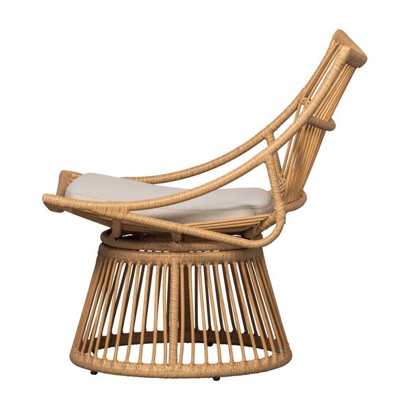 Fotoliu de grădină în culoare naturală din ratan artificial Alatna – WOOOD-image-3