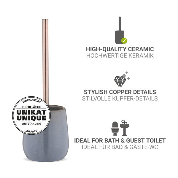 Perie de WC gri din ceramică Sirmione – Wenko-image-3
