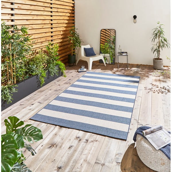 Covor de exterior albastru/bej 170x120 cm Santa Monica - Think Rugs-image-1