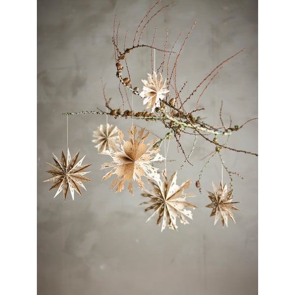 Decorațiuni suspendate pentru Crăciun 6 buc. din hârtie Star – Bloomingville-image-1