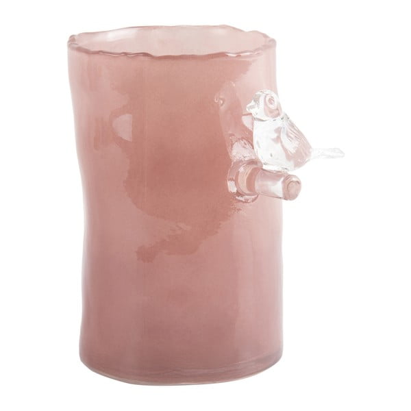 Vază roz din sticlă (înălțime 15 cm) Bird On Branch – PT LIVING-image-2