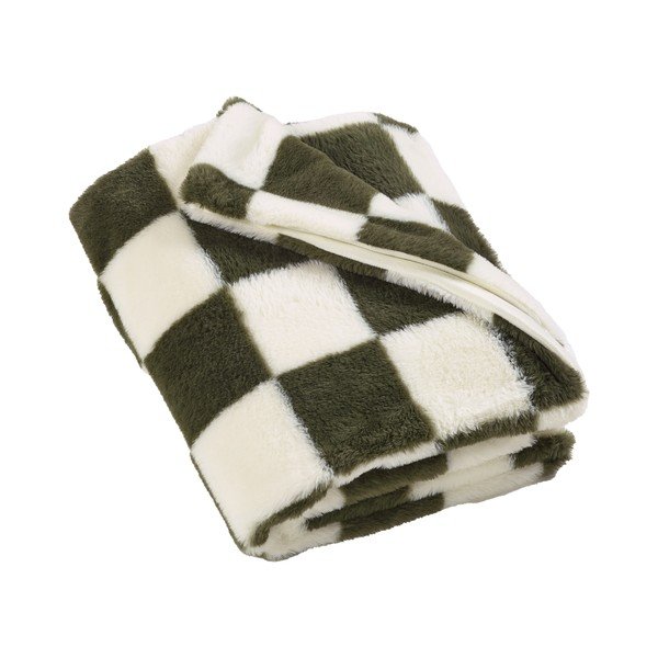 Pătură albă/verde 130x170 cm Cosy Soft Checkerboard – Catherine Lansfield