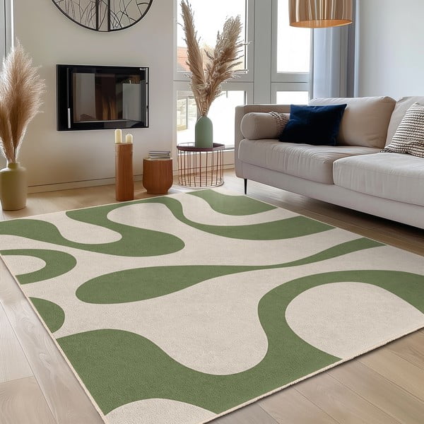 Covor verde lavabil 80x150 cm Matcha Latte – Mila Home-image-3