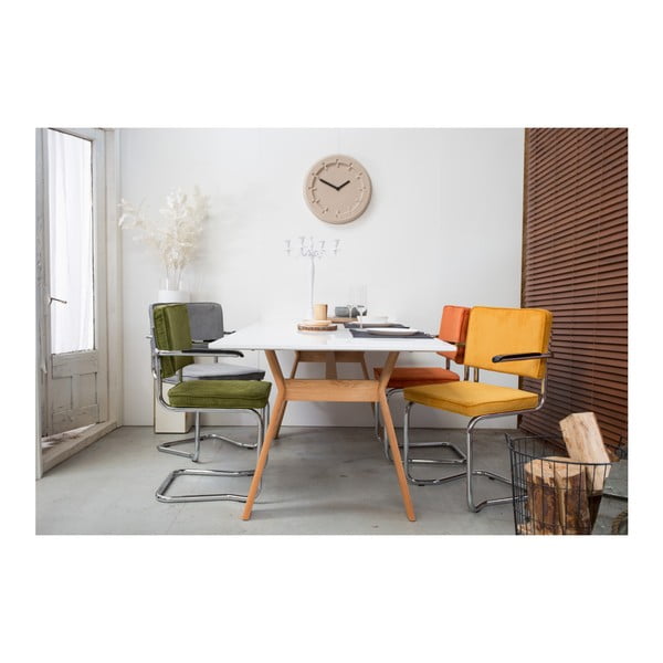 Scaune de dining negre cu cotiere/balansoar 2 buc. tapițate – Zuiver-image-2