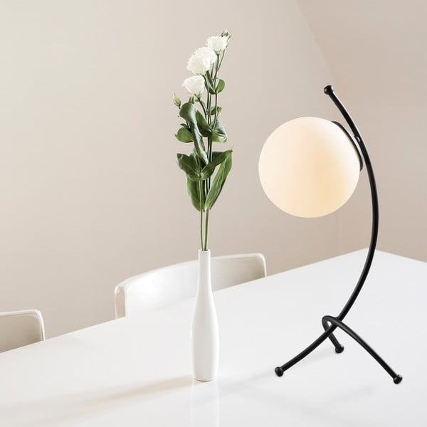 Veioză alb-negru cu abajur din sticlă (înălțime 43 cm) Yay – Opviq lights-image-1