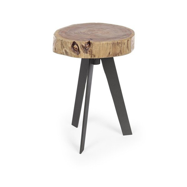 Măsuță auxiliară din lemn de salcâm Bizzotto Aron, Ø 32 cm-image-1