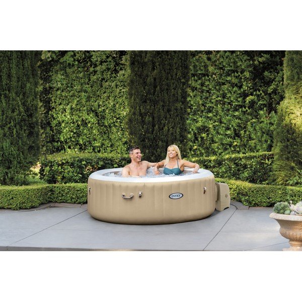 Jacuzzi gonflabil ø 196 cm adâncime 71 cm pentru patru persoane Bubble HWS – Intex-image-1