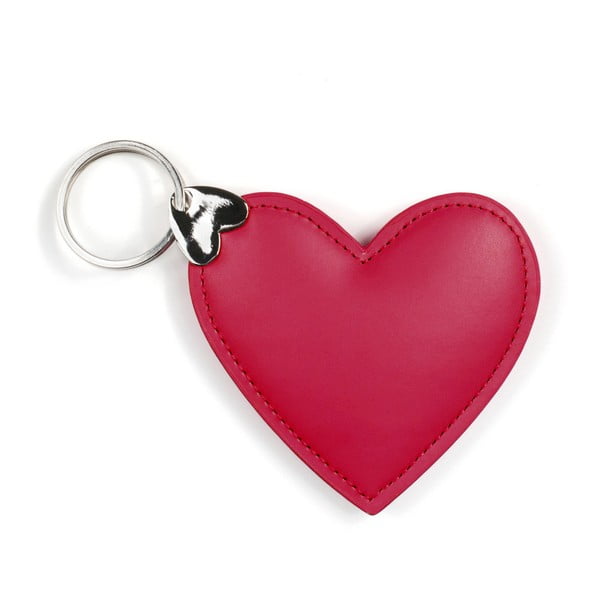 Breloc GO Stationery Hearts Key, roşu