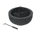 Șemineu/grătar din piatră arsă Cattara La Palma, negru