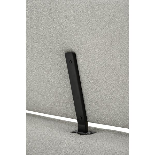 Pat matrimonial gri deschis tapițat cu somieră 160x200 cm Odette – Scandic-image-1