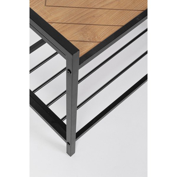Cuier de perete negru/în culoare naturală cu raft din metal 64,5 cm Haldor – Yes Everyday-image-2