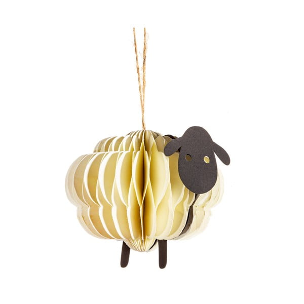 Ornament de Crăciun lucrat manual din hârtie 9 cm Sheep Honeycomb – Sass & Belle