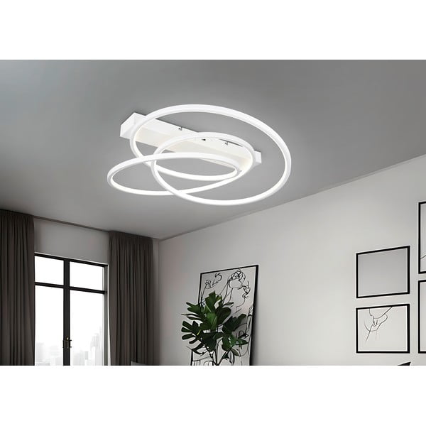 Plafonieră albă LED cu intensitate reglabilă 49x64 cm Darvin – Trio-image-1