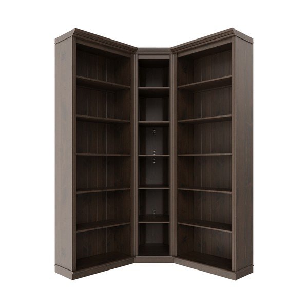 Bibliotecă maro închis din lemn de pin 85x219x56 cm Anita – Støraa-image-4