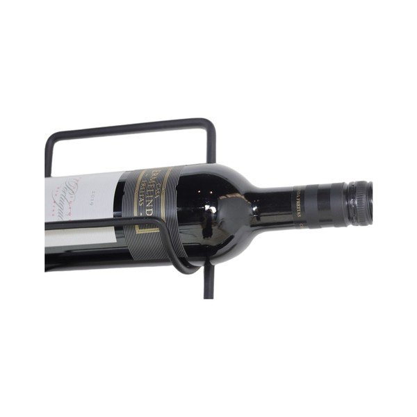 Raft pentru sticle de vin negru de perete din lemn de mango număr sticle 4 - HSM collection-image-3
