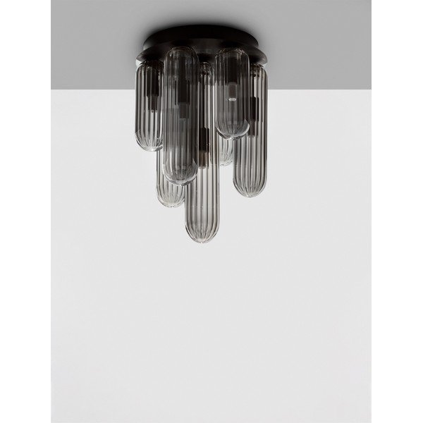 Plafonieră gri din sticlă cu abajur din sticlă Gustave – Nova Luce-image-3
