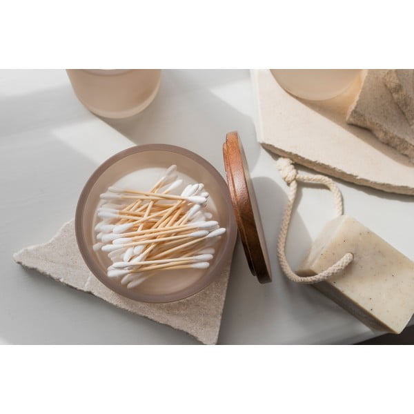 Organizator de baie bej pentru dischete demachiante din sticlă Modest – Mette Ditmer Denmark-image-3