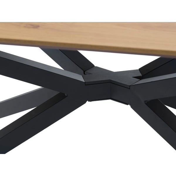 Masă de dining cu blat cu aspect de lemn de stejar 100x200 cm Cesura – Unique Furniture-image-3