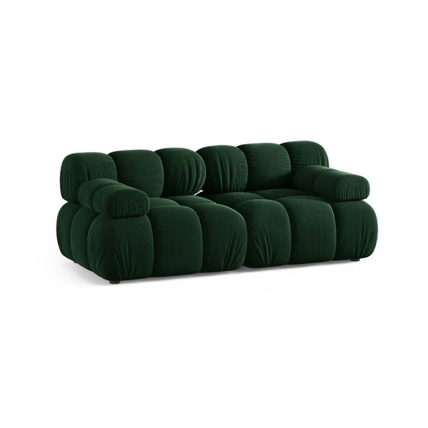 Canapea modulară verde-închis cu tapițerie din catifea 188 cm – Micadoni -image-1
