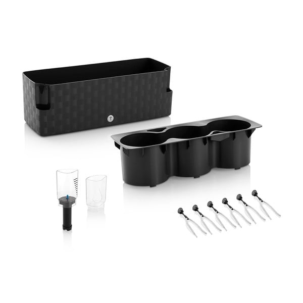 Ghiveci cu sistem de auto-udare Flower Lover Cobble Trio, 40 x 14 cm, verde fistic-image-3