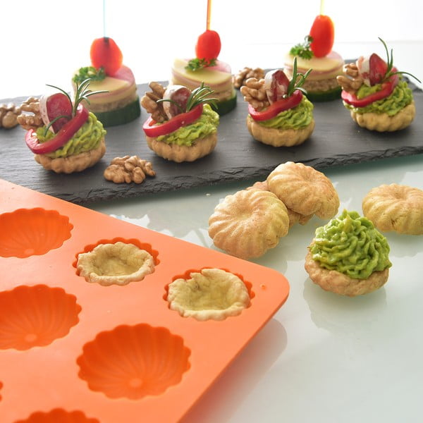 Formă de copt pentru mini-prăjiturele Bundt din silicon 22x32 cm – Orion-image-1