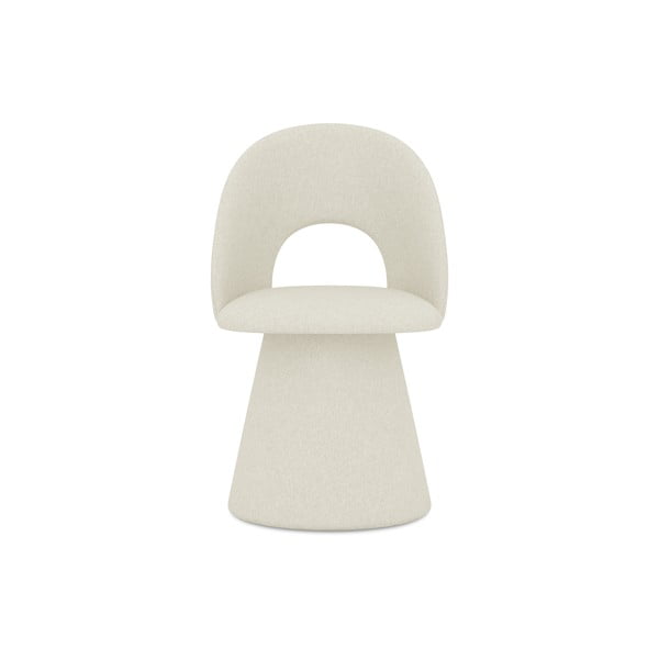 Scaun de sufragerie crem tapițat Kalo – Makamii-image-1