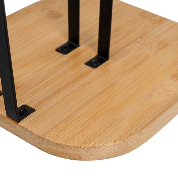 Suport vertical pentru prosoape de bucătărie din hârtie negru-în culoare naturală din metal – Casa Selección-image-3