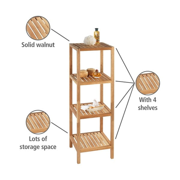 Etajeră de baie în culoare naturală din lemn de nuc 36x112 cm Norway – Wenko-image-4