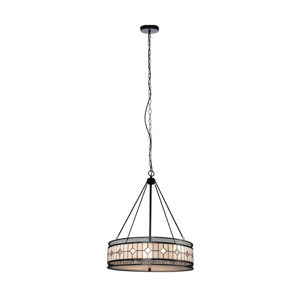 Lustră din metal cu abajur din sticlă ø 60 cm Waldorf – Premier Housewares