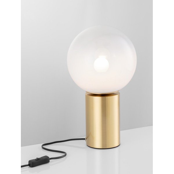 Veioză albă/aurie din sticlă (înălțime 35,5 cm) Vita – Nova Luce-image-2