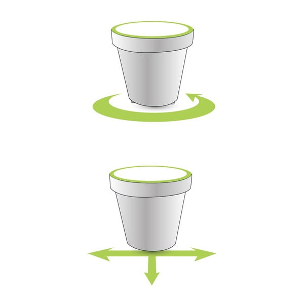 Ghiveci Gardenico Metro Twist, ø 49 cm, alb-image-1