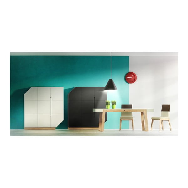 Scaun din lemn de stejar Absynth Kyla Two, negru-image-1