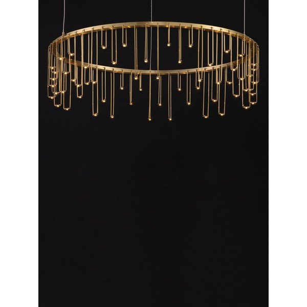 Lustră aurie LED cu intensitate reglabilă din aluminiu ø 65 cm Stellar – Nova Luce-image-2