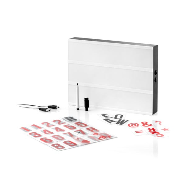Tablă luminoasă cu litere și marker InnovaGoods Cinema Box-image-2