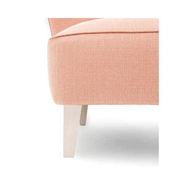 Fotoliu cu picioare uşoare Vivonita Sandy, roz deschis-image-4