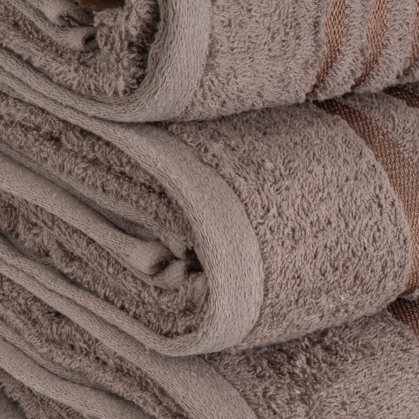 Prosop maro din bumbac din frotir 70x140 cm Simple – Casa Selección-image-3