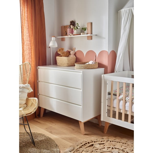 Comodă pentru copii Pinio Swing, 100 x 92 cm, alb-image-1