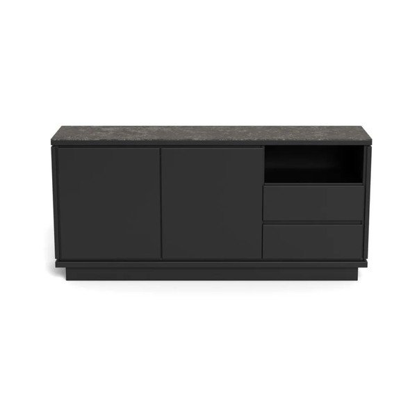 Comodă neagră din MDF 160x75x40 cm Tribeca – Actona-image-3