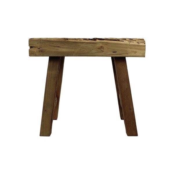Taburet din lemn de tec HSM Collection Rustic-image-1