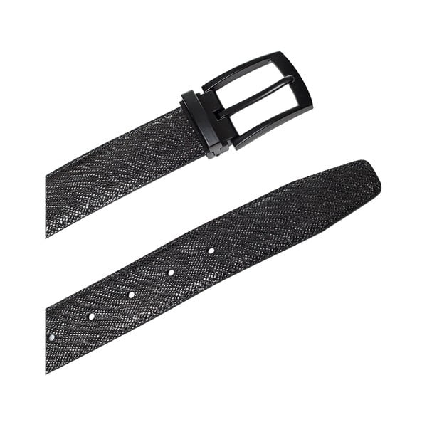 Curea din piele pentru bărbați Ferruccio Laconi Thor, lungime 90 cm, negru-image-2