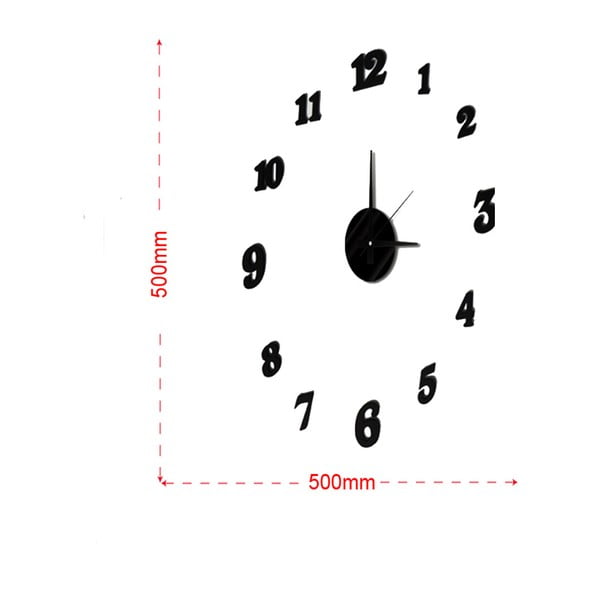 Ceas de perete autocolant Mauro Ferretti Numbers, ⌀ 50 cm-image-2