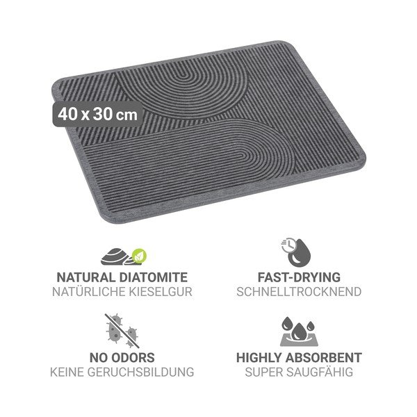 Scurgător de vase gri din diatomit 40x30 cm Damon – Wenko-image-3