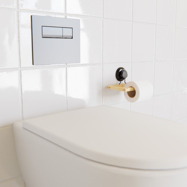 Suport din bambus autoadeziv pentru hârtie de toaletă Compactor Bestlock SPA-image-4