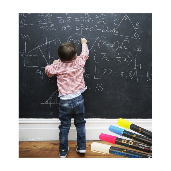 Set autocolant tablă de scris și marker Ambiance Blackboard-image-3