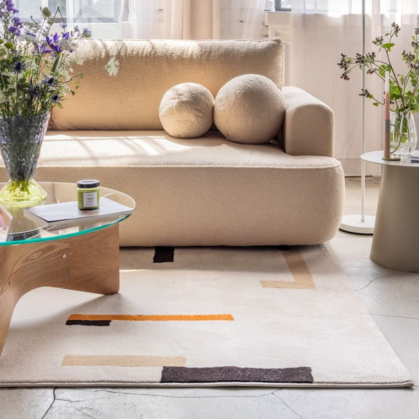 Covor portocaliu/crem 160x230 cm Linea – Universal-image-1