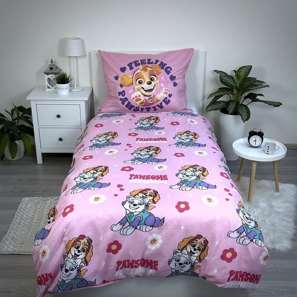 Lenjerie de pat pentru copii din microfibră pentru pat de o persoană 140x200 cm Paw Patrol – Jerry Fabrics-image-2