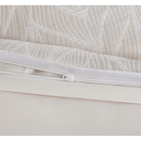 Lenjerie de pat bej din jacquard pentru pat de o persoană 140x200 cm Florida – My House-image-3