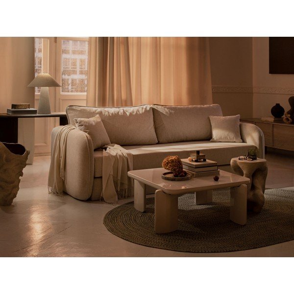 Canapea roz-închis extensibilă 225 cm – Micadoni -image-2