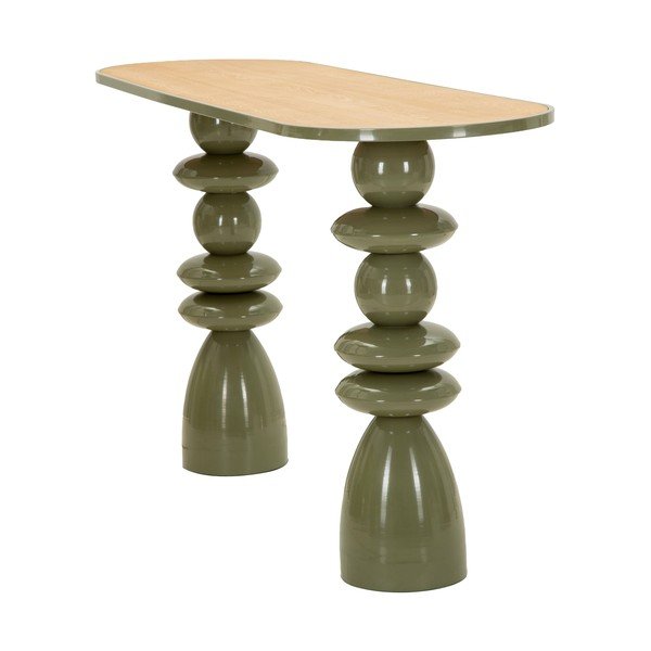 Masă consolă verde din metal 45x150 cm Metal Console – Mauro Ferretti-image-4